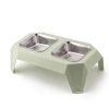 High-legged pet stainless steel bowl, dog food bowl, cat food bowl, anti-knock and anti-slip drinking bowl, food bowl, universal pet double bowl Application Scenario